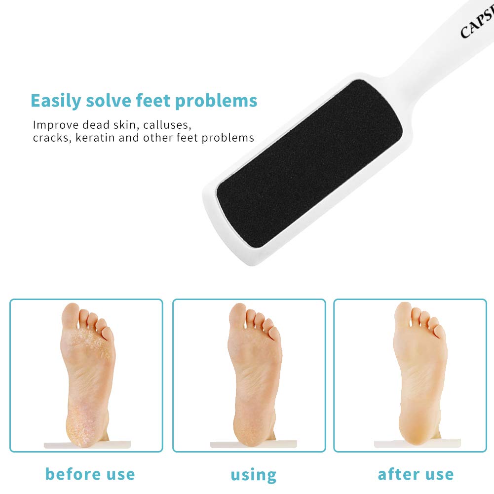 CAPSPACE PedicureÂFootÂRaspÂFile CallusÂRemover, Double-Sided Colossal Foot Rasp Foot File And Callus Remover For Dead Skin (Pack of 4)